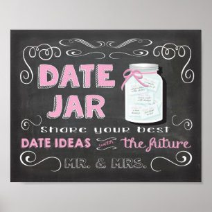 Datum ideeën jar chalkboard Poster