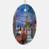 Datum in de nacht keramisch ornament (Rechts)