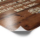 Datum Jar, bruiloft, bruiloft Decor, Rustic Foto Afdruk (Hoek)