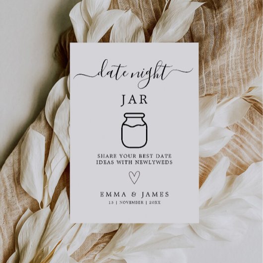 Datum Jar Sign & Date Night Ideeën Wedding Kaart