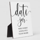 Datum jar trouwbord Tabletop Plaque met Easel Fotoplaat (Zijkant)