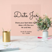 Datum Jar Trouwdouche Acryl Bord (Huwelijk)