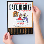 Datum kinderverzorging in de nacht flyer (Hand)