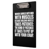 Datum Mannen met spieren - Funny Bodybuilding Klembord (Links)