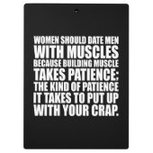 Datum Mannen met spieren - Funny Bodybuilding Klembord (Achterkant)