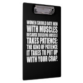 Datum Mannen met spieren - Funny Bodybuilding Klembord (Rechts)