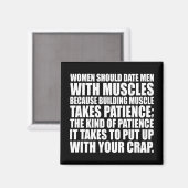 Datum Mannen met spieren - Funny Bodybuilding Magneet (Voorkant / Achterkant)