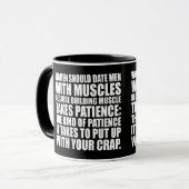 Datum Mannen met spieren - Funny Bodybuilding Mok (Voorkant links)