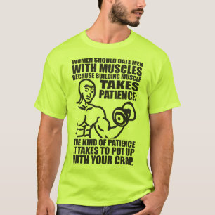 Datum Mannen met spieren - Funny Bodybuilding T-shirt