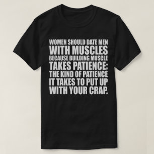 Datum Mannen met spieren - Funny Bodybuilding T-shirt