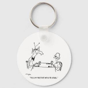 Datum met een driedimensionaal sleutelhanger