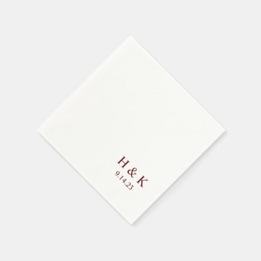 datum Monogram Cocktail servetten (Hoek)