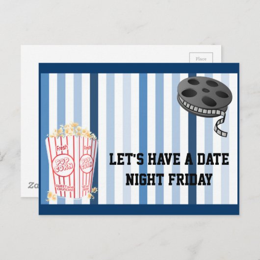 Datum nacht briefkaart (Voorkant / Achterkant)