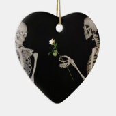 Datum nacht Cute skeleton koppel Keramisch Ornament (Rechts)