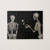 Datum nacht Cute skeleton koppel Legpuzzel (Horizontaal)
