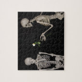 Datum nacht Cute skeleton koppel Legpuzzel (Verticaal)