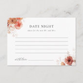 Datum Nacht Herfst Bloemen Vrijgezellenfeest Advie Informatiekaartje (Voorkant)