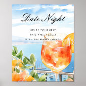 Datum Nacht Ideeën Aperol Spritz Vrijgezellenfeest Poster (Voorkant)