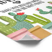 Datum Nacht Ideeën Koppel Cactus Fiesta Tafelbord Poster (Hoek)