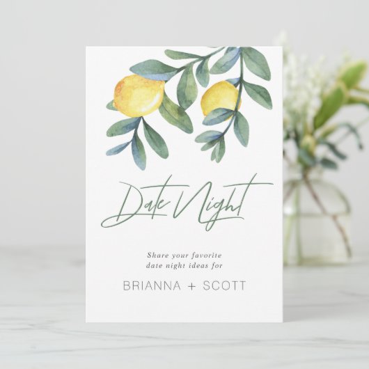 Datum Nacht Ideeën Lemon Vrijgezellenfeest Spel te (Staand voorkant)