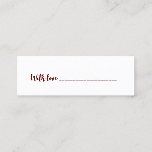 datum nacht ideeën trouwteken mini visitekaartje (Achterkant)