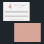Datum Nacht Ideeën Vrijgezellenfeest Petals & Pros Advieskaart<br><div class="desc">Petals en Prosecco thema Vrijgezellenfeest datum nacht ideeën kaart. Ontworpen en geïllustreerd door Kristine Lee www.kristineleedesigns.com</div>