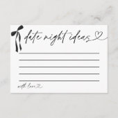 Datum Nacht Ideeën Vrijgezellenfeest Spel Black Bo Informatiekaartje (Voorkant)