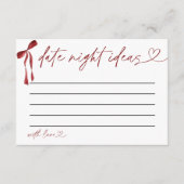 Datum Nacht Ideeën Vrijgezellenfeest Spel Bourgond Informatiekaartje (Voorkant)