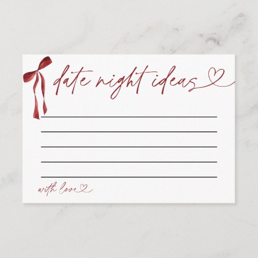 Datum Nacht Ideeën Vrijgezellenfeest Spel Bourgond Informatiekaartje (Voorkant)