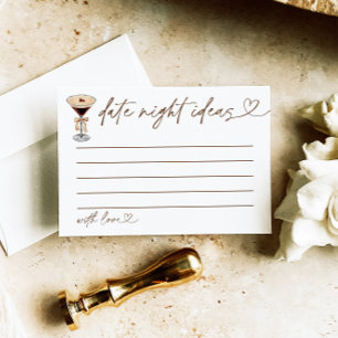 Datum Nacht Ideeën Vrijgezellenfeest Spel Martini Informatiekaartje