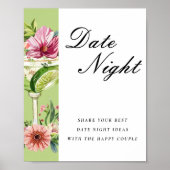 Datum Nacht Mexicaanse Margarita Vrijgezellenfeest Poster (Voorkant)