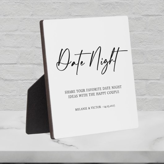 Datum Nacht Trouwteken Fotoplaat