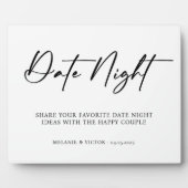 Datum Nacht Trouwteken Fotoplaat (Voorkant)