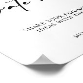 Datum Nacht Trouwteken Poster (Hoek)