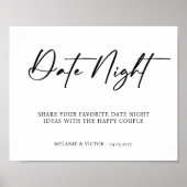 Datum Nacht Trouwteken Poster (Voorkant)