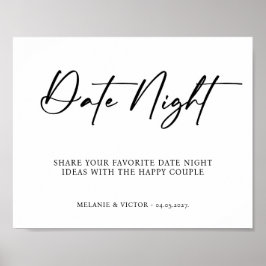 Datum Nacht Trouwteken Poster