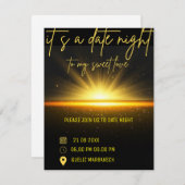Datum Nacht Uitnodiging Diner, Datum Diner Te (Voorkant / Achterkant)