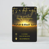 Datum Nacht Uitnodiging Diner, Datum Diner Te (Staand voorkant)