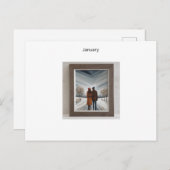 Datum nacht uitnodiging voor januari (Voorkant / Achterkant)