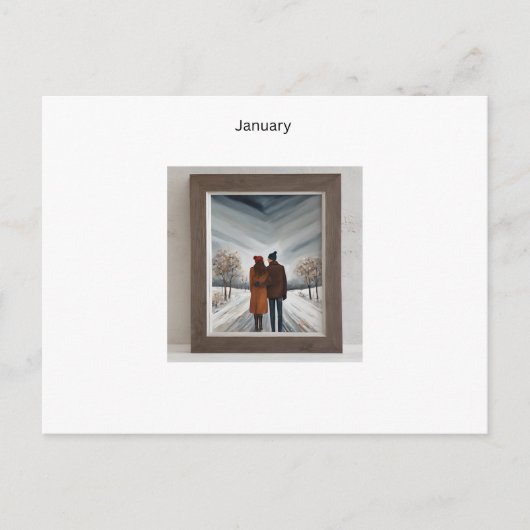 Datum nacht uitnodiging voor januari (Voorkant)