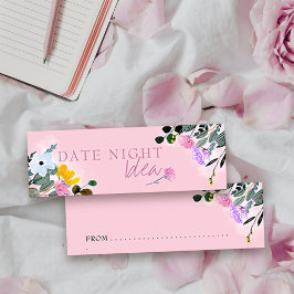 Datum nachtelijke idea wilde bloemen - Floral Advi Mini Visitekaartjes