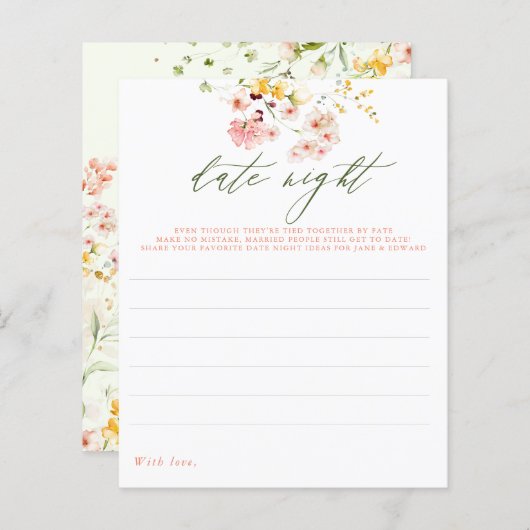 Datum nachtelijke ideeën voor paren of briden - Wi (Voorkant / Achterkant)