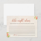 Datum Nachtelijke ideeën Vrijgezellenfeest Card Bedankkaart (Voorkant / Achterkant)