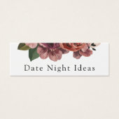Datum Nachtelijke ideeën Vrijgezellenfeest Card Mini Visitekaartjes (Voorkant)