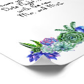 Datum nachtend ideaal teken Succulent Poster (Hoek)