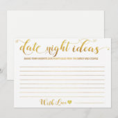 Datum Nachtkaarten voor Bride Groom-Vrijgezellenfe Kaart (Voorkant / Achterkant)