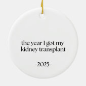 Datum niertransplantatie keramisch ornament (Achterkant)