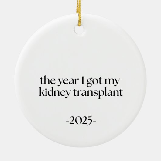 Datum niertransplantatie keramisch ornament (Achterkant)