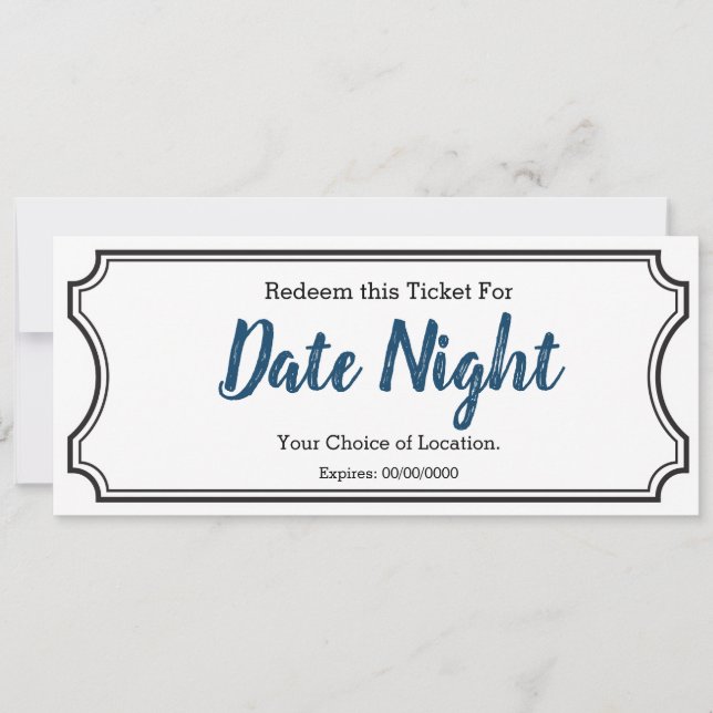 Datum Night Cadeet Ticket (Voorkant)