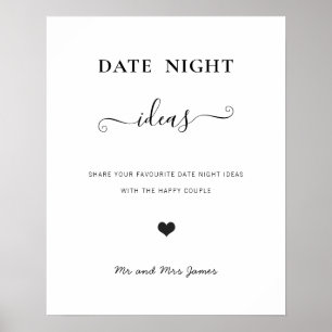 Datum Night Jar Sign Weddenschap Vertrouwensadvies Poster